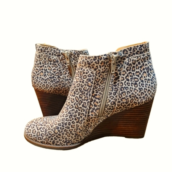 Lucky Brand Leopard Print Ankle Boots. Size 10. - Picture 5 of 11